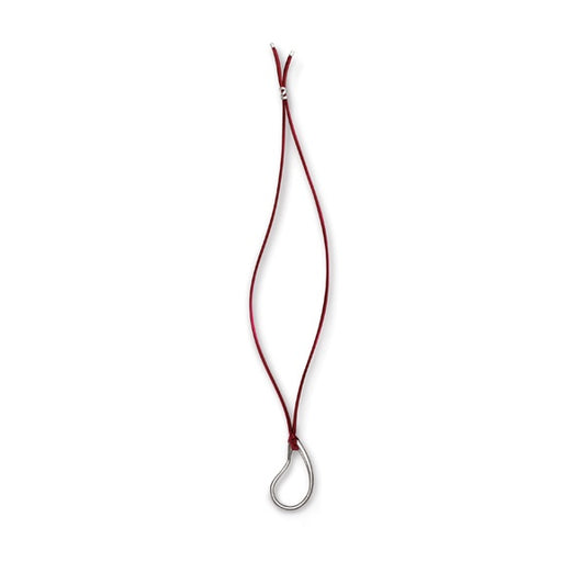 Silk Teardrop Scarlet Red Necklace