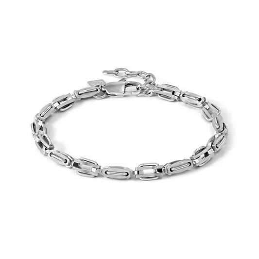 Manvision Steel Satin-finished & Polished Bracelet