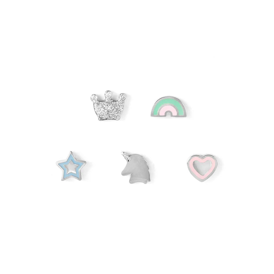Fairy Icons Steel Set of 4 Earrings