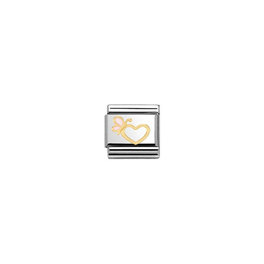 Love Heart With Butterfly Charm