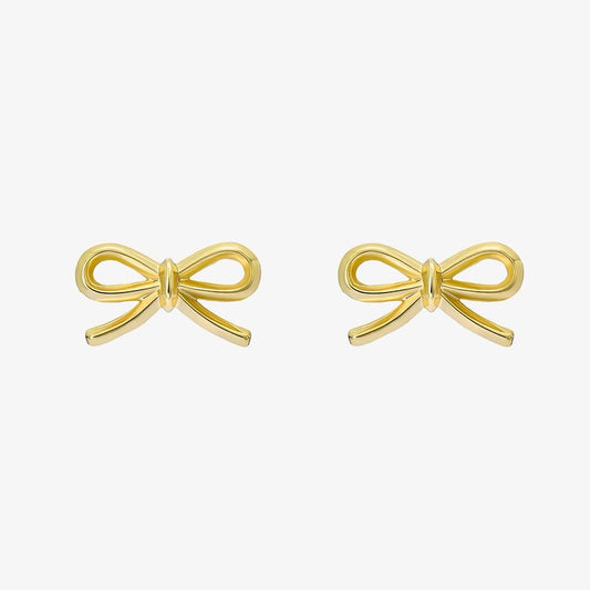 Brooke Gold Tone Mini Bow Stud Earrings
