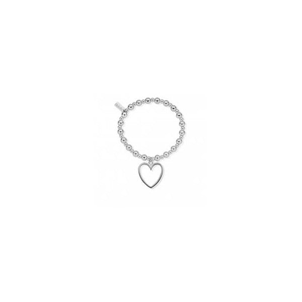 Mini Small Ball Open Heart Bracelet
