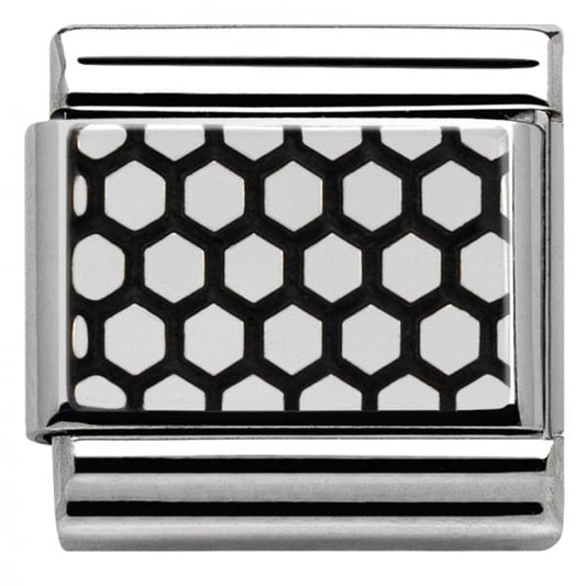 Silver Oxidised Lace Design Charm