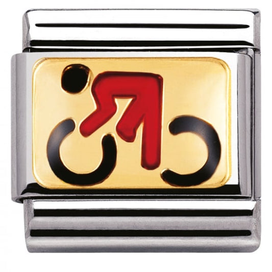 Gold Cyclist Charm