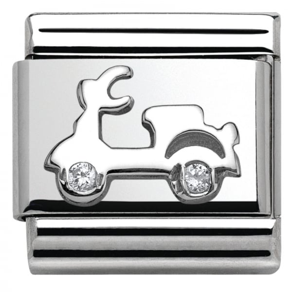 Silver Scooter Charm