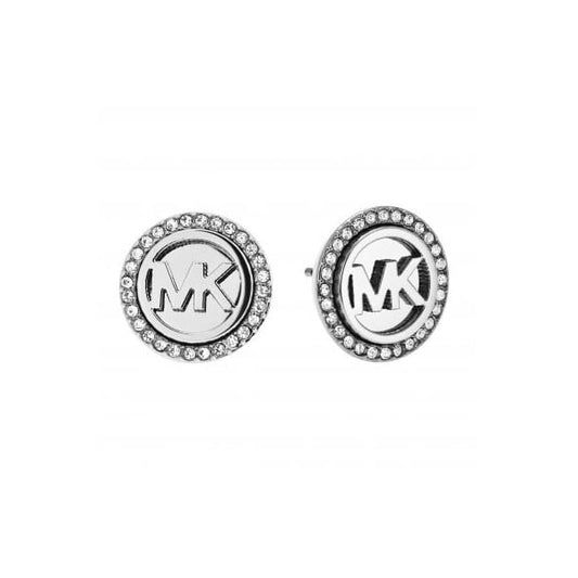 Michael Kors Logo Silver Earrings