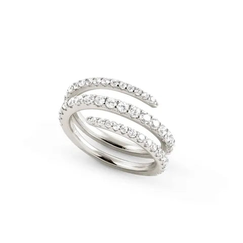 Love light silver twist ring