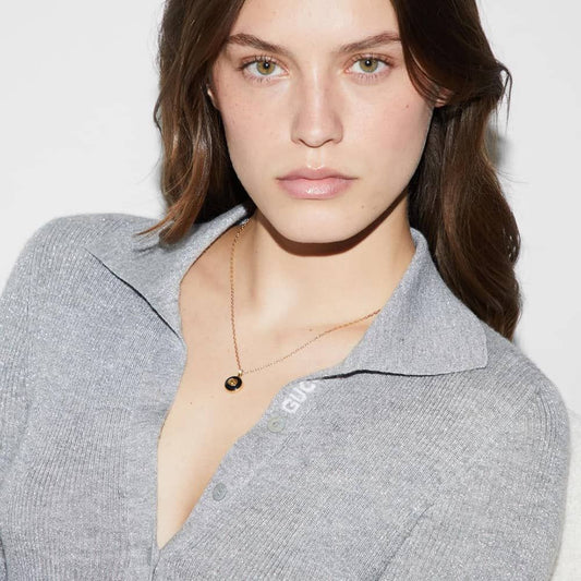 GUCCI Interlocking 18ct Yellow Gold 42cm Necklace