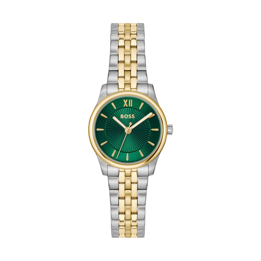 Graceful Mina Green Dial Two Tone Stainless Steel Bracelet Watch