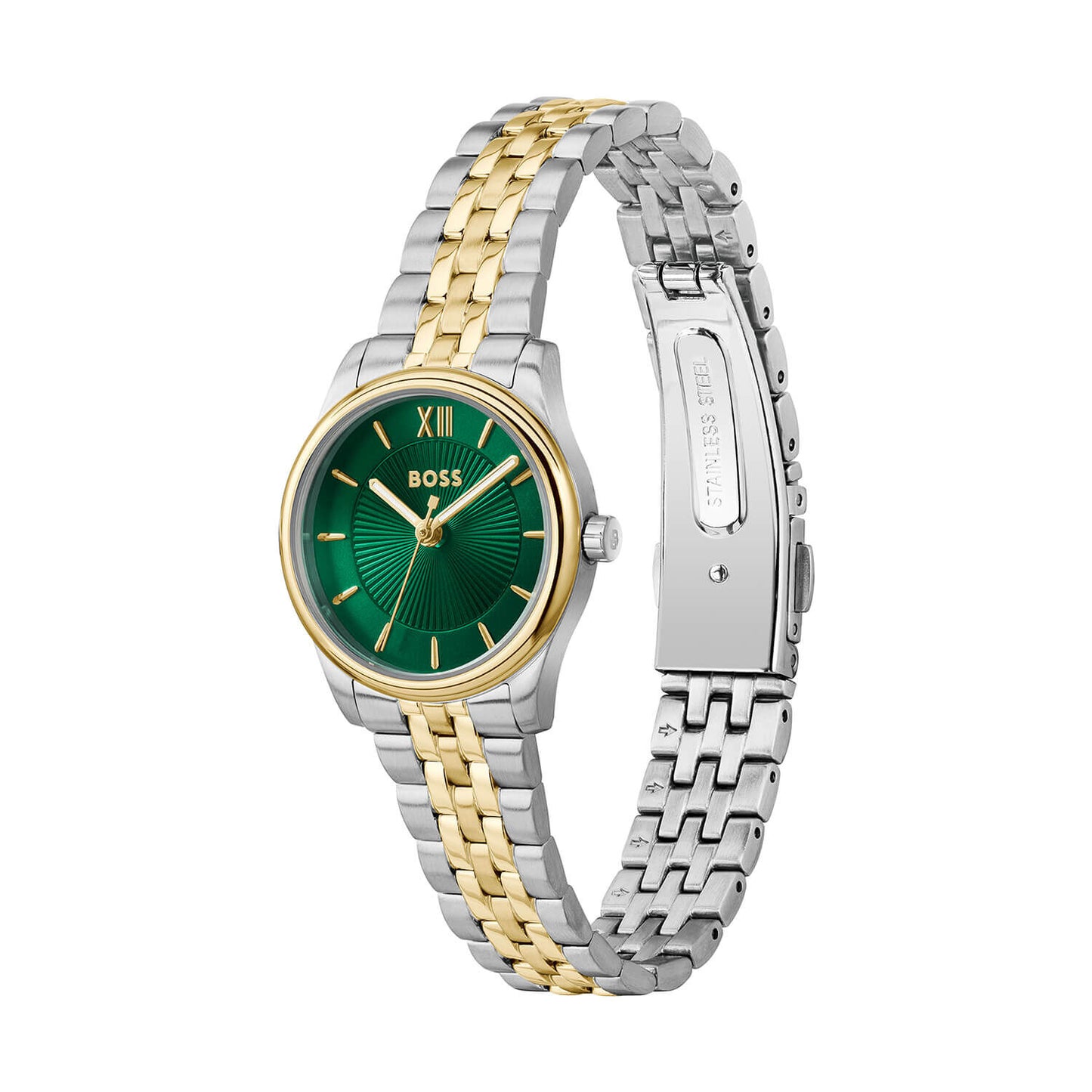 Graceful Mina Green Dial Two Tone Stainless Steel Bracelet Watch
