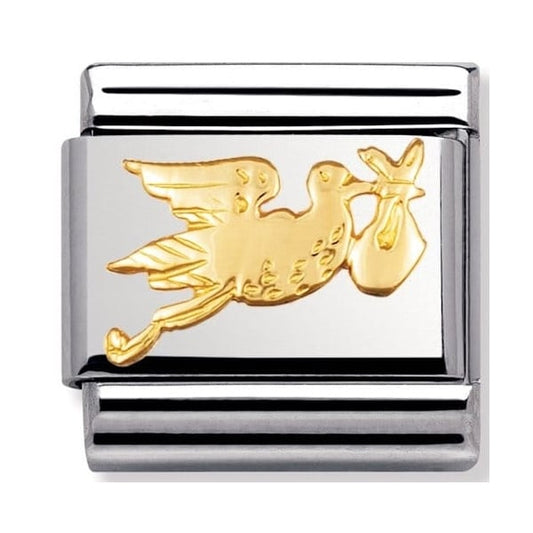 Classic Gold Relief Stalk Charm - 03012221