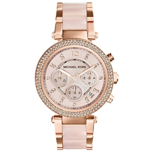 Michael Kors Parker Ladies Rose Gold Watch