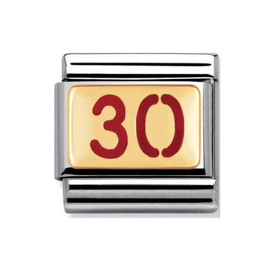 Gold and Red 30 Charm