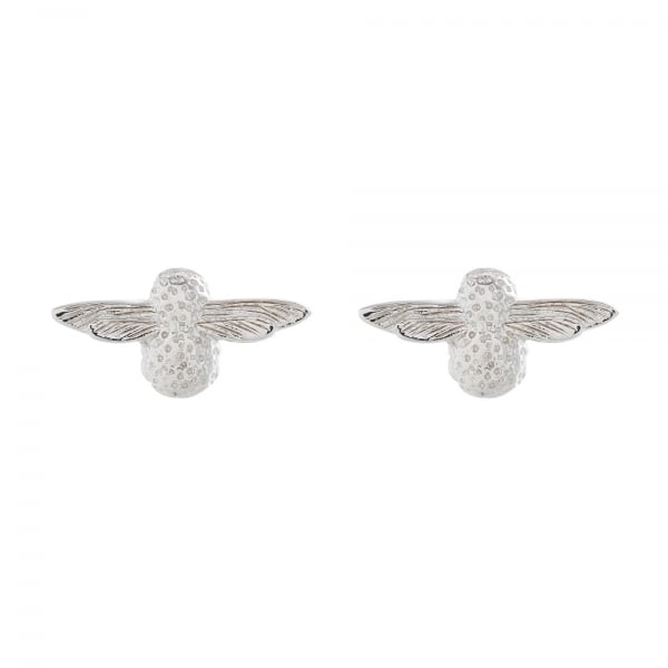 3D Bee Studs Silver - OBJ16AME24