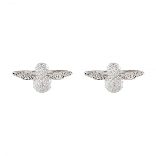 3D Bee Studs Silver - OBJ16AME24