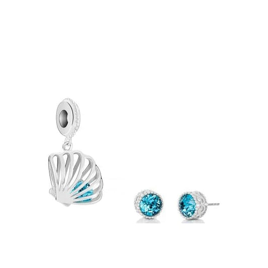 Indicolite Earring and Charm Set