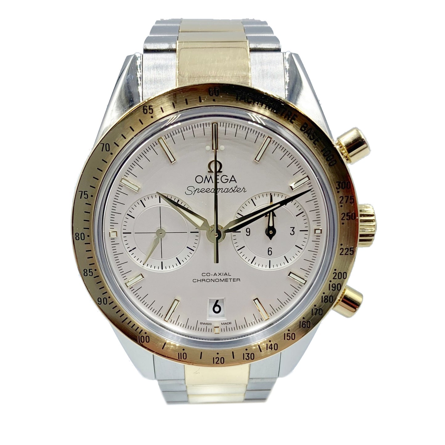 Men's Bi-Metal Speedmaster Watch.