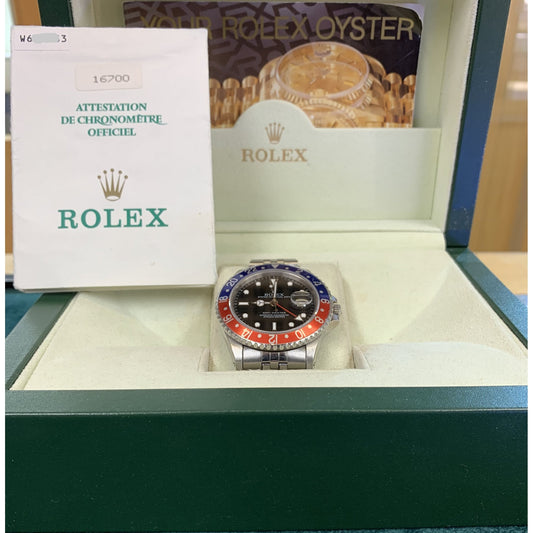 Men's Stainless Steel GMT Master Pepsi Bezel 16700