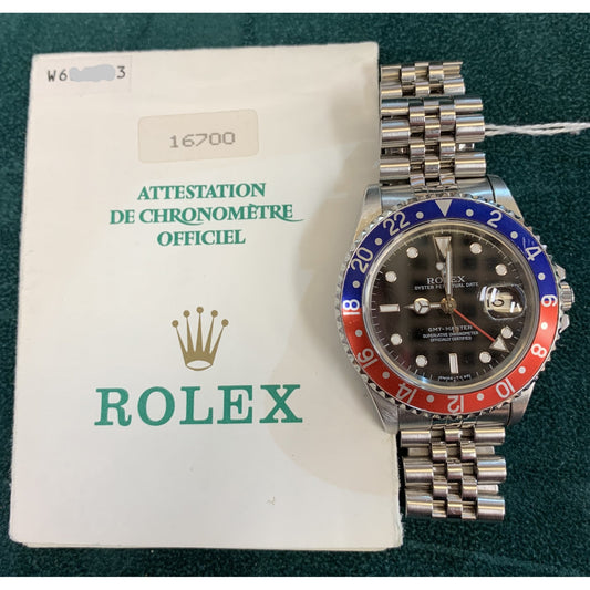 Men's Stainless Steel GMT Master Pepsi Bezel 16700