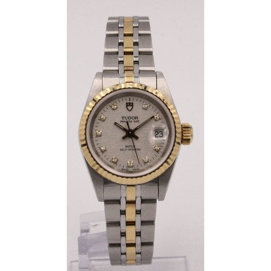 Ladies Bi-Metal Princess Date Watch.