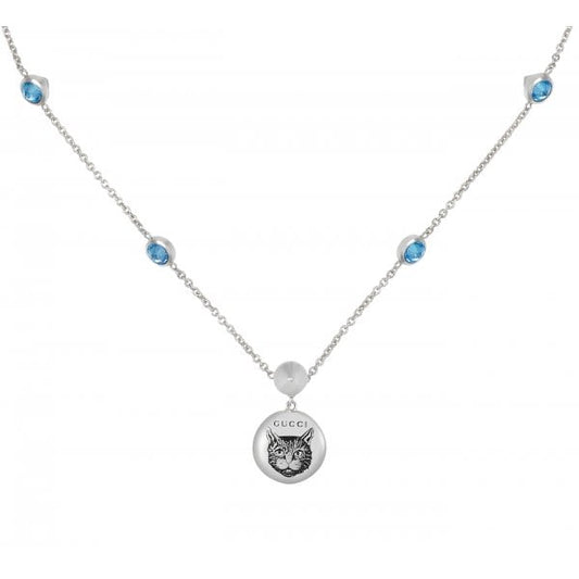 Blind For Love Silver And Blue Necklace YBB502170001