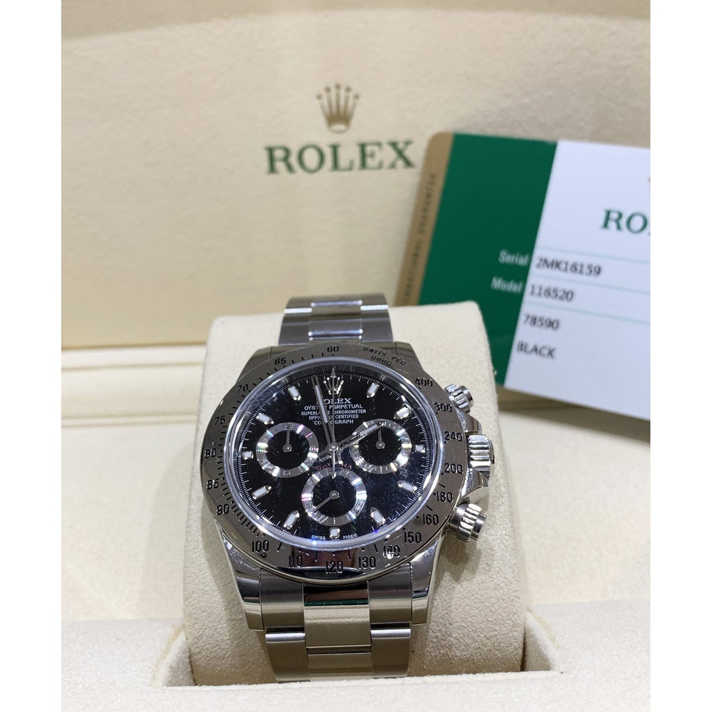 Men's Stainless Steel Daytona Chromalight Markers Watch. 116520