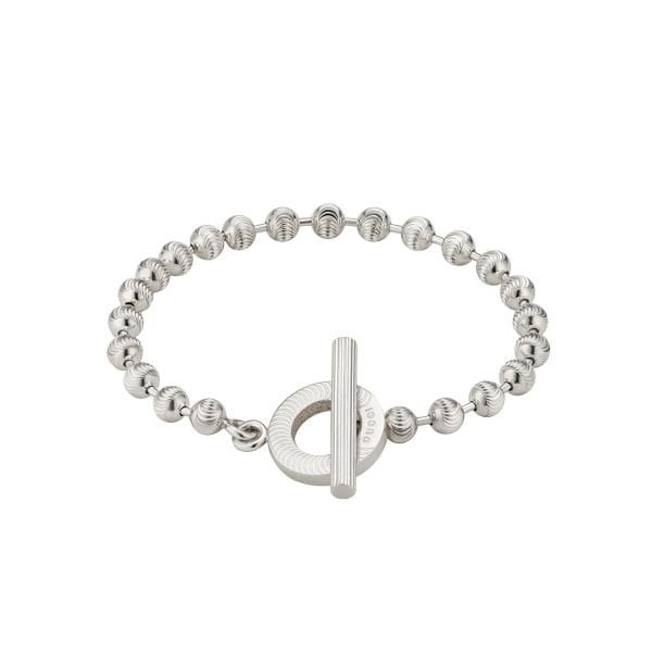 Silver boule chain bracelet 18cm