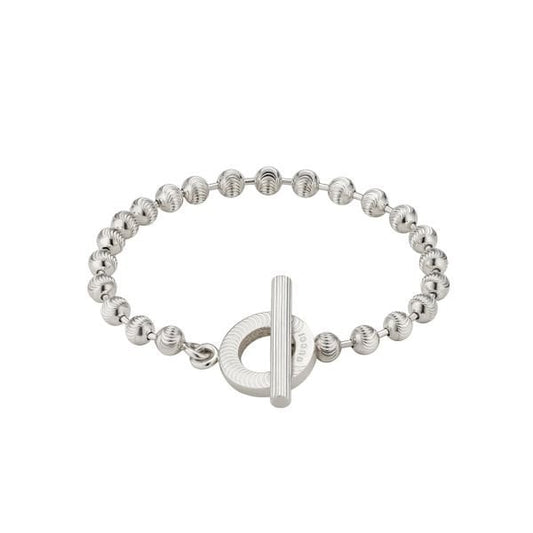 Silver boule chain bracelet 18cm