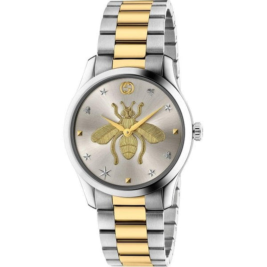 G TIMELESS YELLOW GOLD BEE WATCH