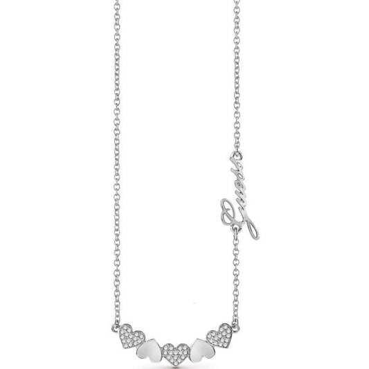 Heart Bouquet Silver Necklace