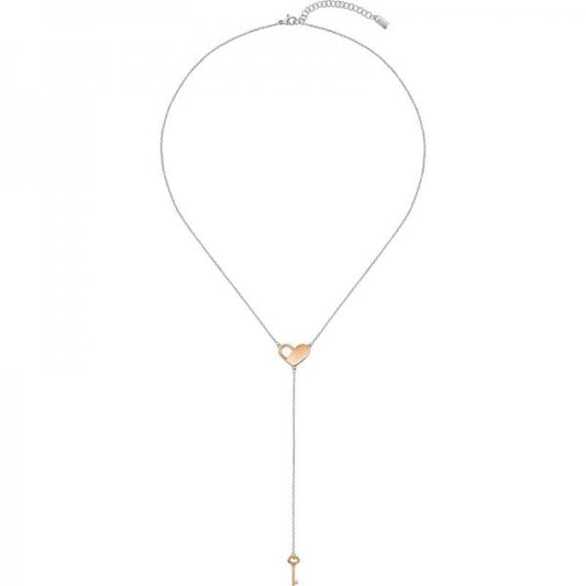 Silver Heart & Key Soulmate Necklace