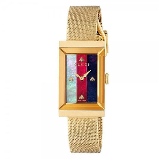 G-Frame Gold Tone Mesh Ladies Watch