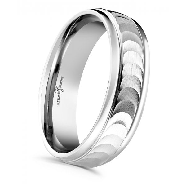 Palladium 6mm Patterned Ring