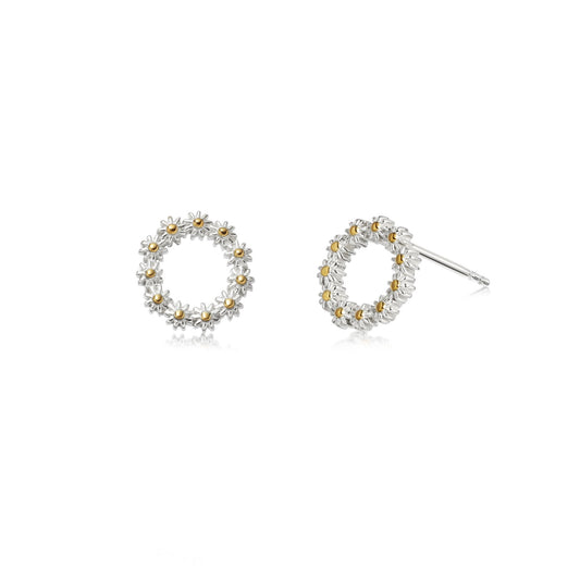 Iota Daisy Circle Earrings