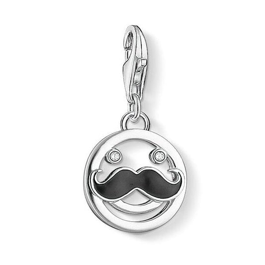 Mustache Emoji Charm