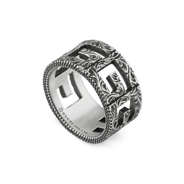 Silver ring with Square G - Size 19