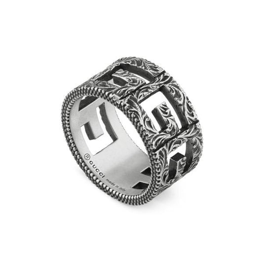 Silver ring with Square G - Size 19
