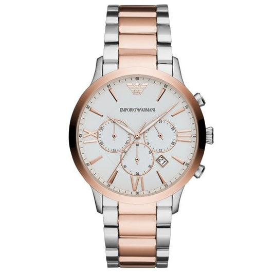 Mens Giovanni Silver & Rose Gold Emporio Watch