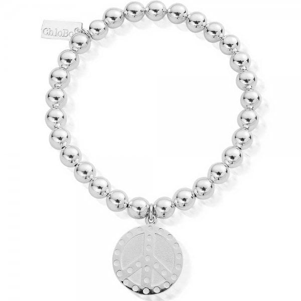 ChloBo Dotty Peace Bracelet Silver