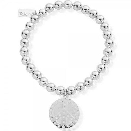 ChloBo Dotty Peace Bracelet Silver