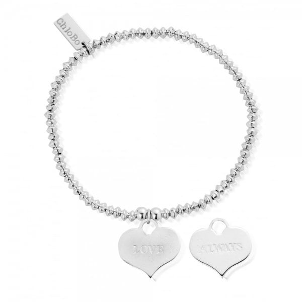 ChloBo Mini Disc Love Always Bracelet Silver