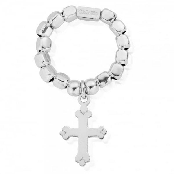 Chunky Cross Ring Silver