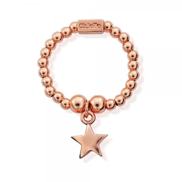 ChloBo Mini Rose Gold Star Ring