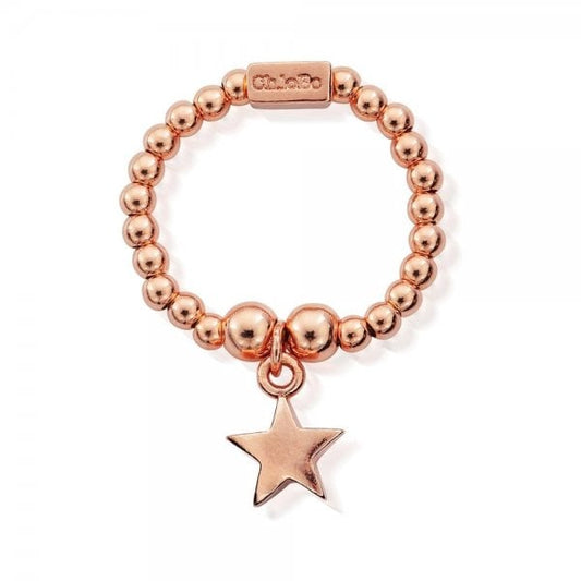 ChloBo Mini Rose Gold Star Ring