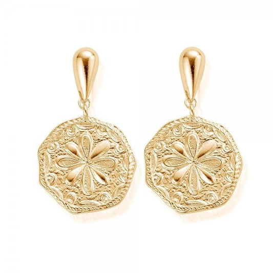 Ariella Flower Coin Earring