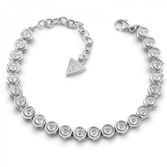 Rhodium Plated Tennis Bracelet Swarovski Crystals