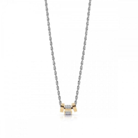 Love Knot Two Tone Gold Plated Bead Necklace