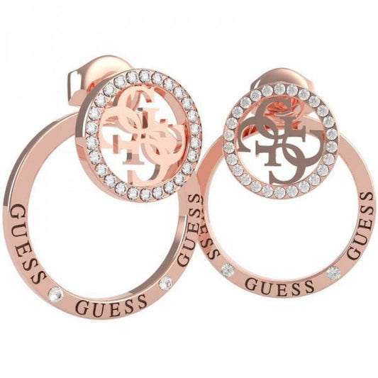 Women's Rose Gold Tone Equilibre Stud Earrings