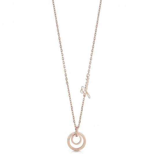 16-18"Chain Circles Rose Gold Necklace