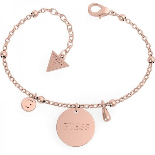 Guess Rose Gold Peony Charm Bracelet